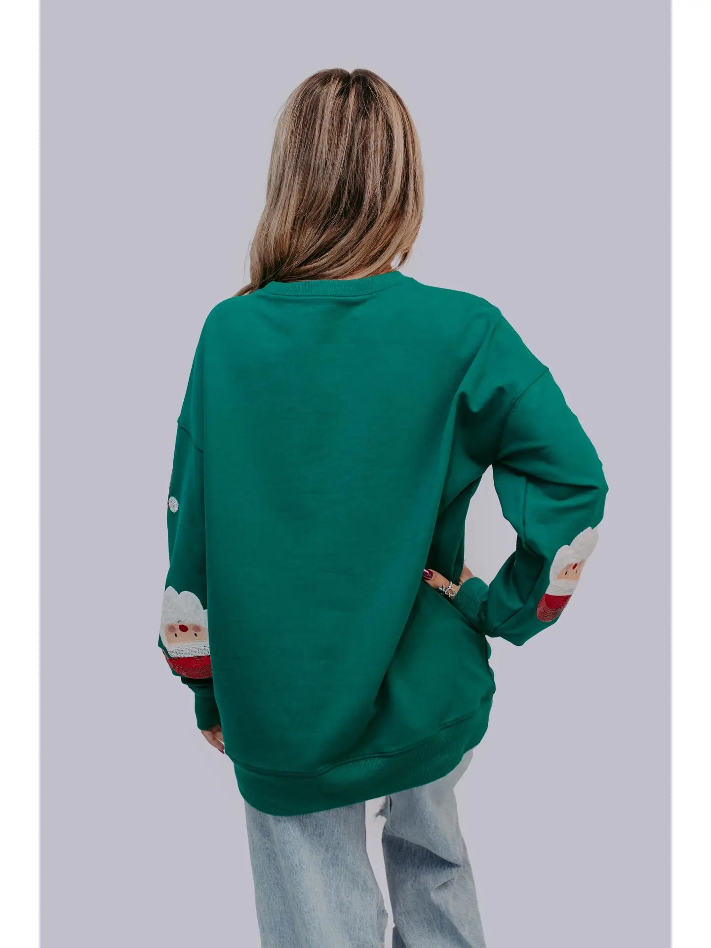 Santa Baby Sequin Embroidered Sweatshirt - Medium