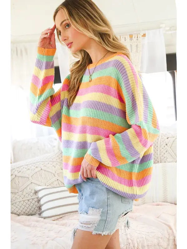Oversized Rainbow Sweater