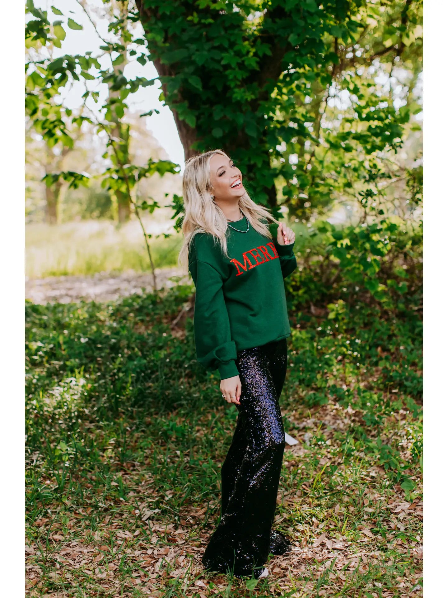 Merry Sequins 3D Sweatshirt