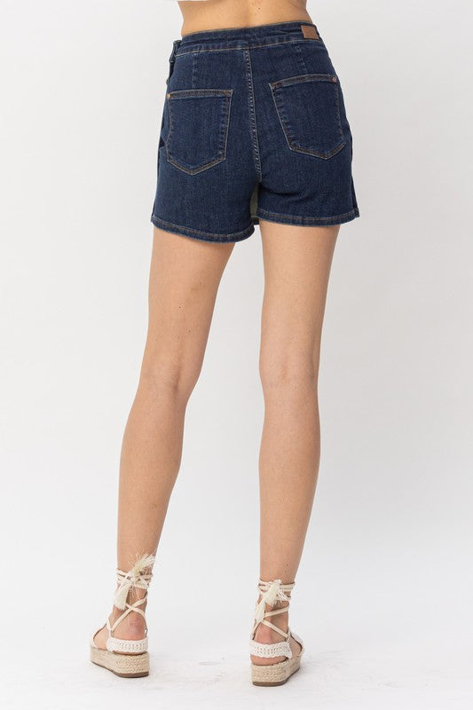 Judy Blue High Waist Clean Wash Denim Skort