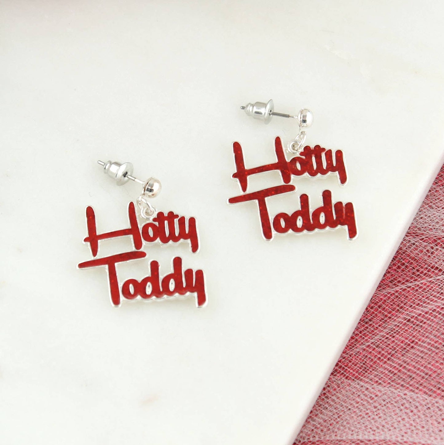 Hotty Toddy Mississippi Slogan Earrings