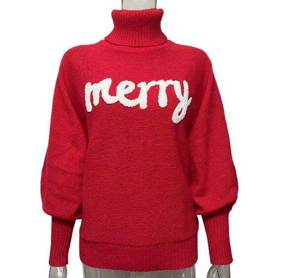 Merry Turtleneck Sweater - Pink or Red Available