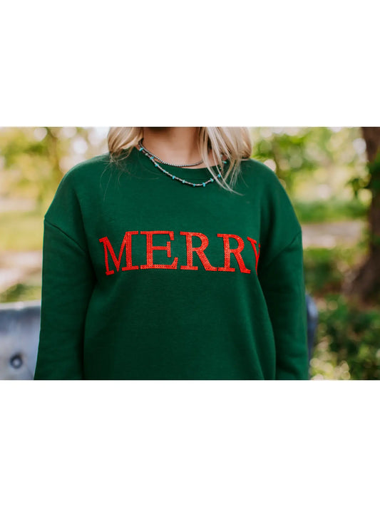 Merry Sequins 3D Sweatshirt