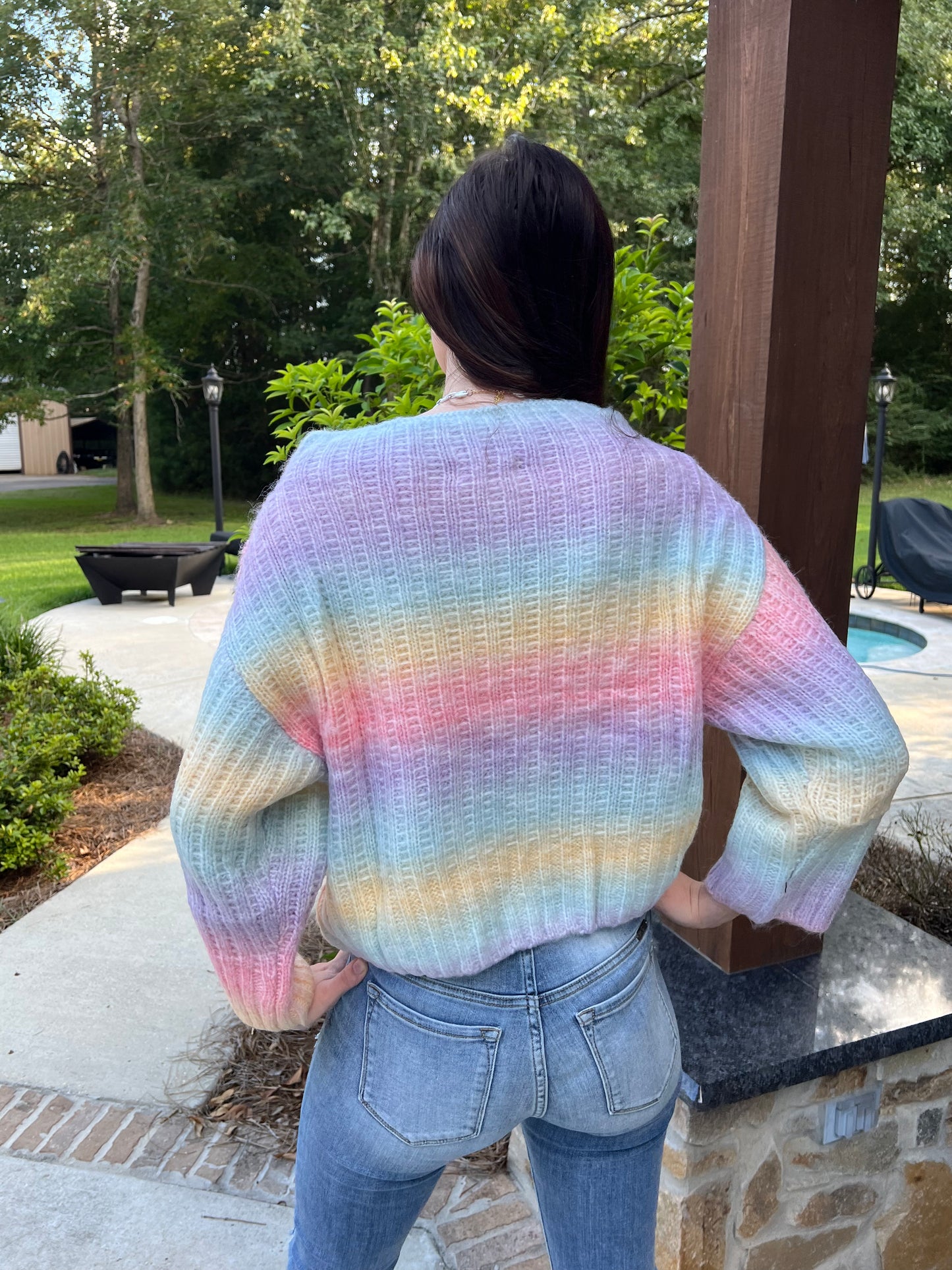 Rainbow Boatneck Sweater