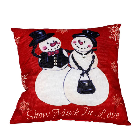 Mr and Mrs Snow Pillow