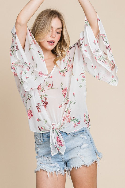 Chiffon Floral Top