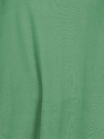 Rolled Short Sleeve Round Neck Top - Dusty Green