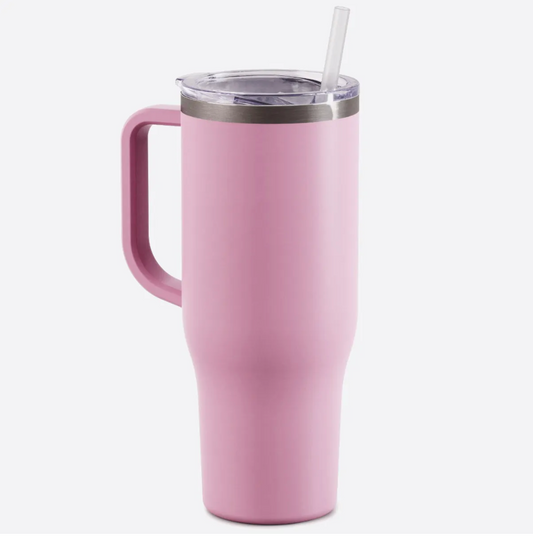 Matte Rose 40oz Charger Tumbler