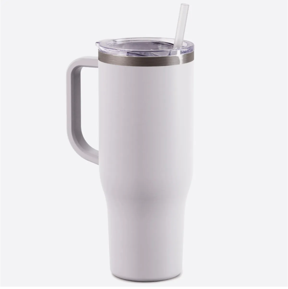 Matte White 40oz Charger Tumbler