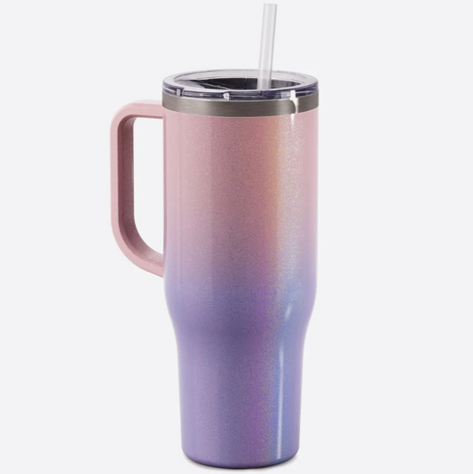 Berry Glitter Ombre 40oz Charger Tumbler