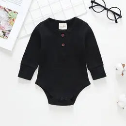 Baby Solid Front Button Bodysuit