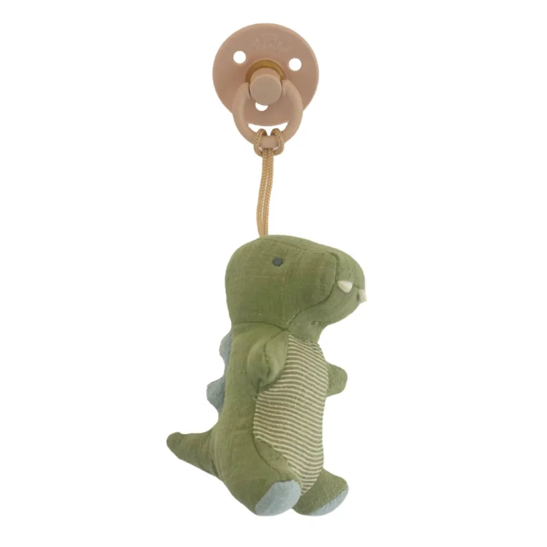 Bitzy Pal Natural Rubber Pacifier & Stuffed Animal